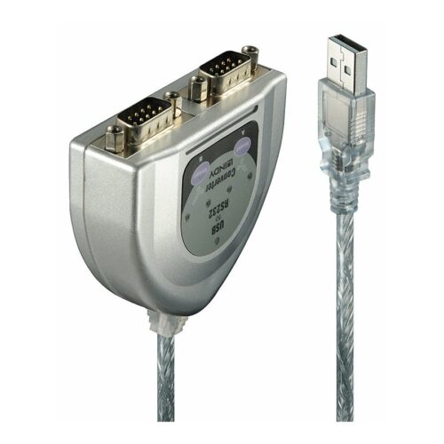 LINDY USB RS232 Converter 2 Port Simultaneously connect two RS-232 serial devices to your USB ready PC or Mac FTDI-Chip