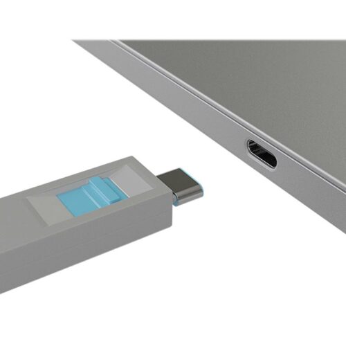 LINDY USB Type C Port Blocker Key – Pack of 4 Blockers Blue