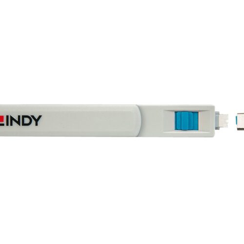 LINDY USB Type C Port Blocker Key – Pack of 4 Blockers Blue