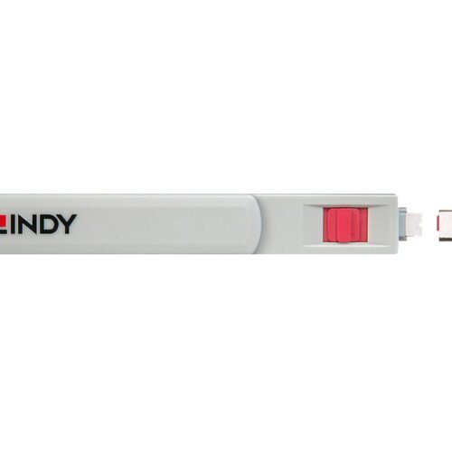 LINDY USB Type C Port Blocker Key – Pack of 4 Blockers Red