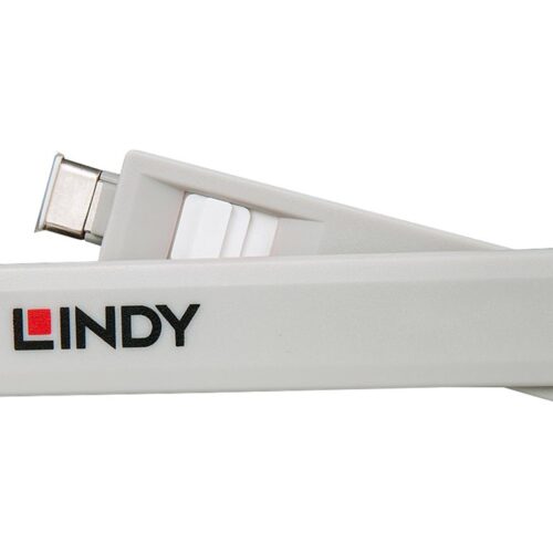 LINDY USB Type C Port Blocker Key – Pack of 4 Blockers White