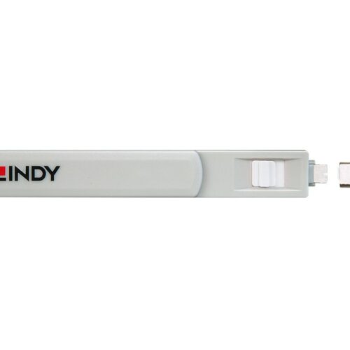 LINDY USB Type C Port Blocker Key – Pack of 4 Blockers White