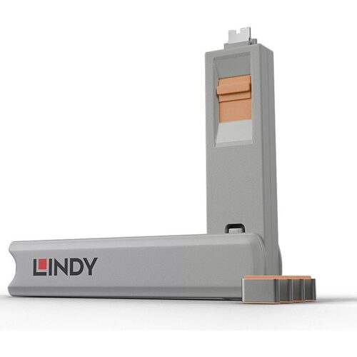 LINDY USB Type C Port Blocker orange