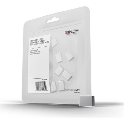 LINDY USB Type C Port Blockers Pack of 10 White