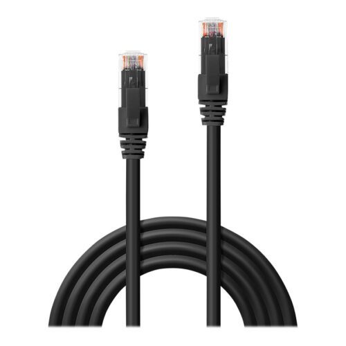 LINDY UTP Cat.6 Cable Black 1m LSOH incl. Testprotocol