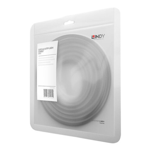 LINDY UTP Cat.6 Cable Grey 1.0m LSOH incl. Testprotocol