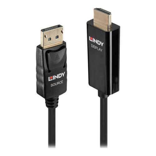 LINDY Video Cable Active DisplayPort-HDMI M-M 0.5m black