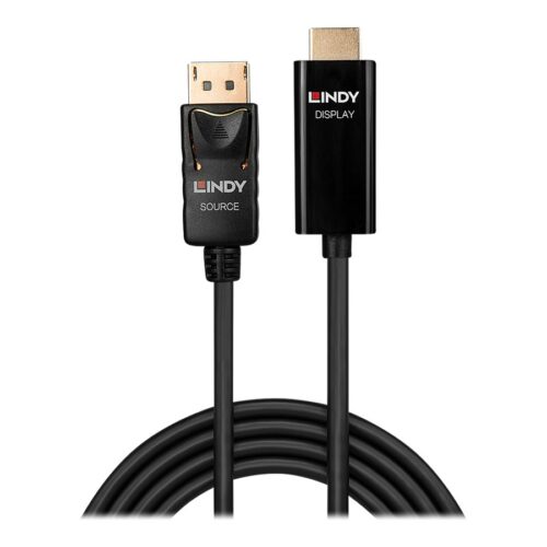 LINDY Video Cable Active DisplayPort-HDMI M-M 0.5m black