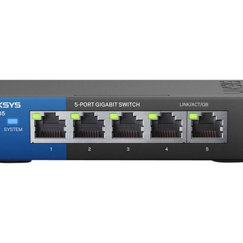 LINKSYS Switch 5 ports Gigabit – Boitier métal – package retail