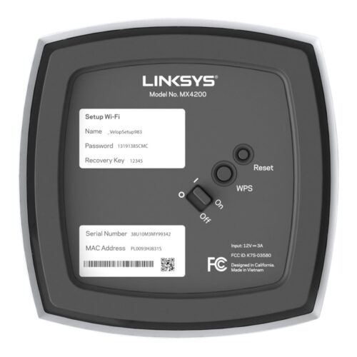 LINKSYS VELOP MX12600 AX4200 Tri-Band Mesh WiFi 6 System 3PK