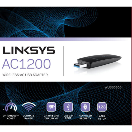LINKSYS WUSB6300 Cle USB WiFi AC1200 double bande