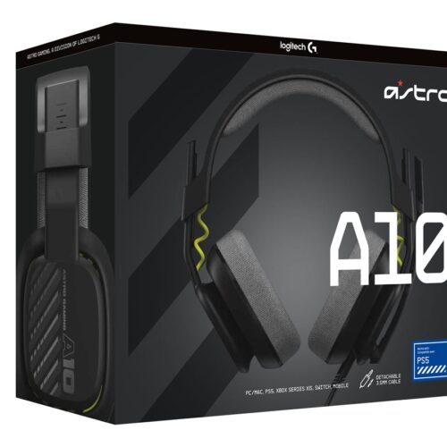 LOGITECH Astro Gaming A10 Gen 2 Headset full size wired 3.5 mm jack black