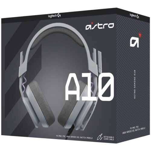 LOGITECH Astro Gaming A10 Gen 2 Headset full size wired 3.5 mm jack grey