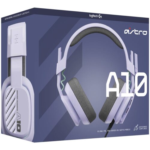 LOGITECH Astro Gaming A10 Gen 2 Headset full size wired 3.5 mm jack lilac