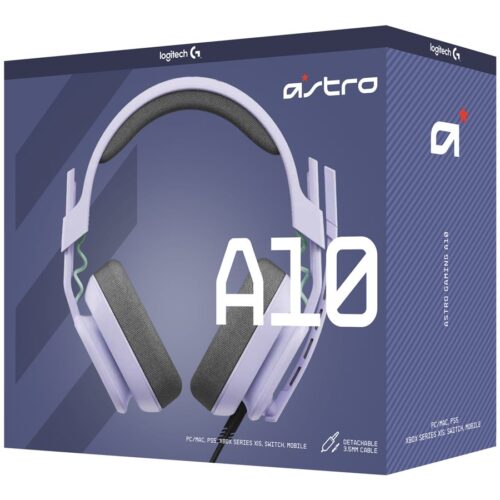 LOGITECH Astro Gaming A10 Gen 2 Headset full size wired 3.5 mm jack lilac