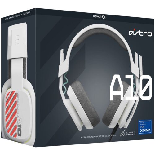 LOGITECH Astro Gaming A10 Gen 2 Headset full size wired 3.5 mm jack white/XB