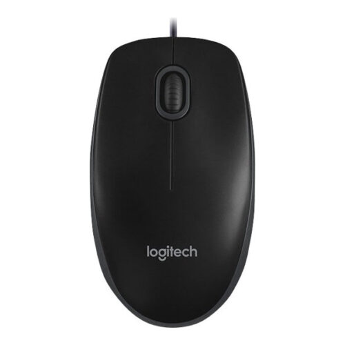 LOGITECH B100 Mouse right and left-handed optical 3 buttons wired USB black