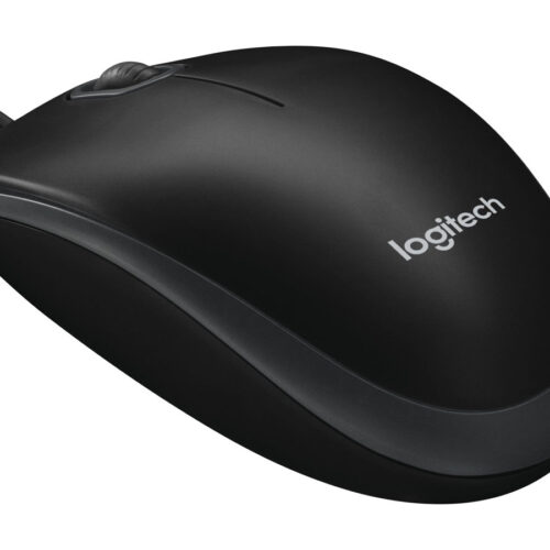 LOGITECH B100 Mouse right and left-handed optical 3 buttons wired USB black