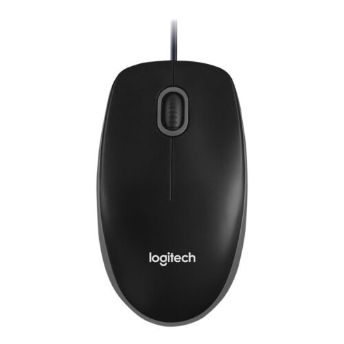 LOGITECH B100 Mouse right and left-handed optical 3 buttons wired USB black