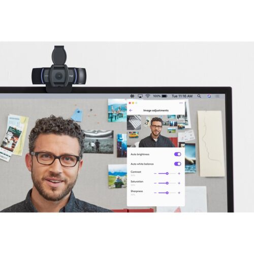LOGITECH C920e Webcam colour 720p 1080p audio USB 2.0