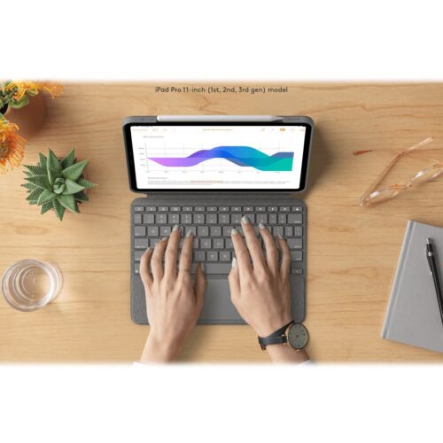 LOGITECH COMBO TOUCH – GREY – CENTRAL (FR)
