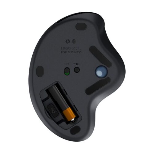 LOGITECH ERGO M575 for Business Trackball right-handed optical 5 buttons wireless Bluetooth Bolt USB receiver graphite