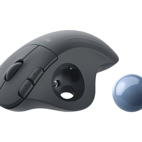 LOGITECH ERGO M575 for Business Trackball right-handed optical 5 buttons wireless Bluetooth Bolt USB receiver graphite