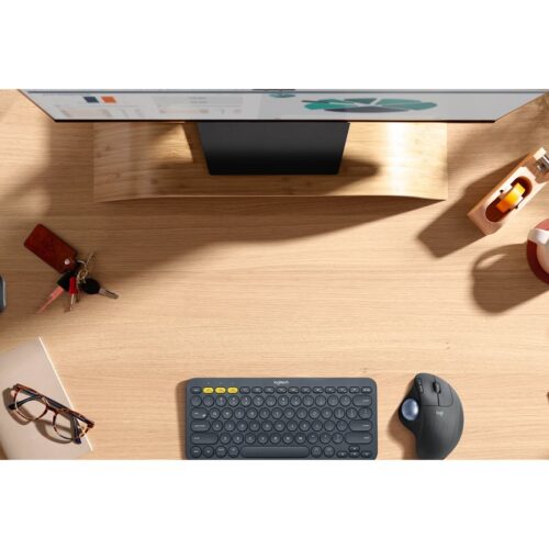 LOGITECH ERGO M575 for Business Trackball right-handed optical 5 buttons wireless Bluetooth Bolt USB receiver graphite