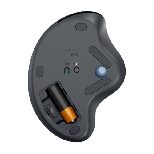 LOGITECH ERGO M575S Wireless Trackball – Graphite + Blue Ball