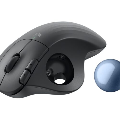 LOGITECH ERGO M575S Wireless Trackball – Graphite + Blue Ball