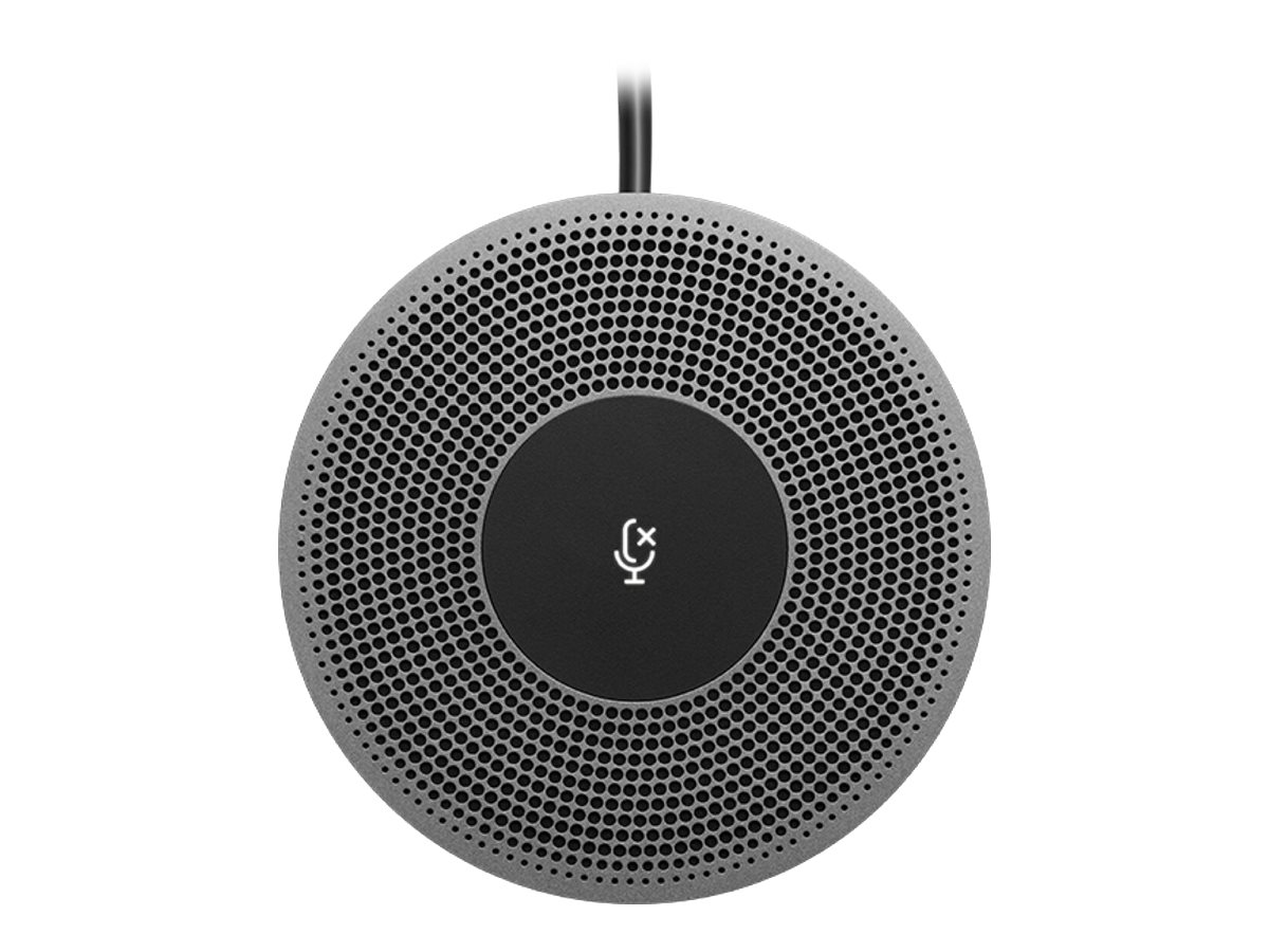 LOGITECH EXPANSION MIC FOR MEETUP Microphone for Small Room Solution for Google Meet for Microsoft Teams Rooms for Zoom Rooms