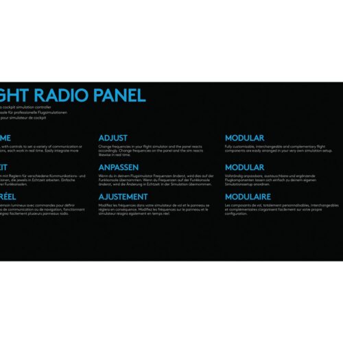 LOGITECH Flight Radio Panel Flight simulator instrument panel wired for PC