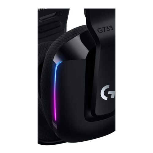 LOGITECH G G733 LIGHTSPEED Wireless RGB Gaming Headset Headset full size 2.4 GHz wireless black