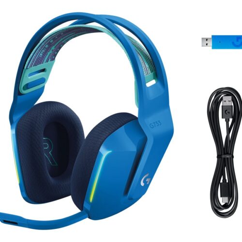 LOGITECH G G733 LIGHTSPEED Wireless RGB Gaming Headset Headset full size 2.4 GHz wireless blue