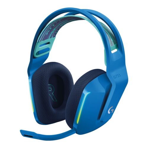 LOGITECH G G733 LIGHTSPEED Wireless RGB Gaming Headset Headset full size 2.4 GHz wireless blue