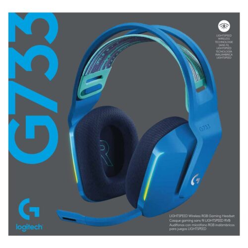LOGITECH G G733 LIGHTSPEED Wireless RGB Gaming Headset Headset full size 2.4 GHz wireless blue