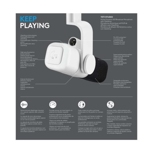 LOGITECH G Yeti Studio Microphone white