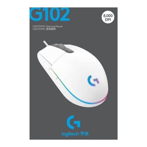 LOGITECH G102 LIGHTSYNC – WHITE – EER