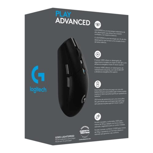 LOGITECH G305 Recoil Gaming Mouse – BLACK – EER2