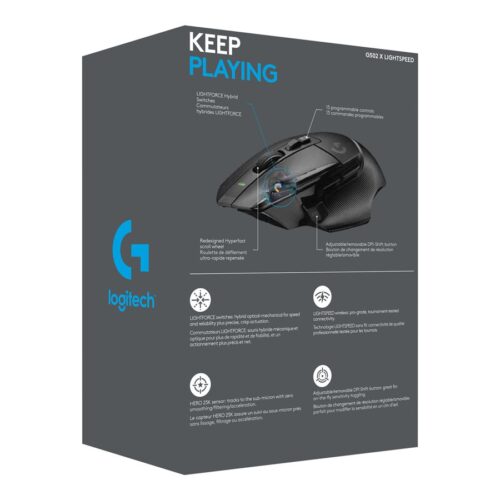LOGITECH G502 X LIGHTSPEED – BLACK/CORE – EER2