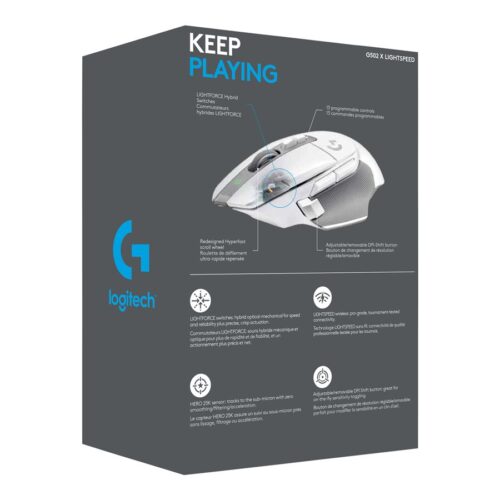 LOGITECH G502 X LIGHTSPEED – WHITE/CORE – EER2