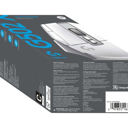 LOGITECH G502 X LIGHTSPEED – WHITE/CORE – EER2