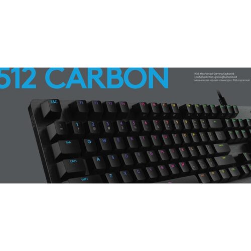 LOGITECH G512 Carbon Lightsync RGB Mechanical Gaming Keyboard with GX Brown switches Carbon FRA Central