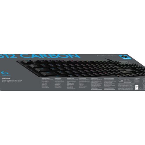 LOGITECH G512 Carbon Lightsync RGB Mechanical Gaming Keyboard with GX Brown switches Carbon FRA Central