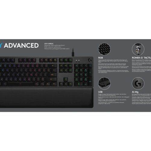 LOGITECH G513 Carbon Lightsync RGB Mechanical Gaming Keyboard GX Brown Carbon FRA Central