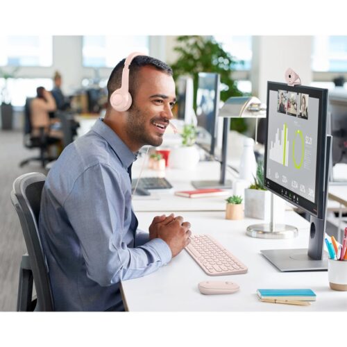 LOGITECH H390 Headset on-ear wired USB-A rose