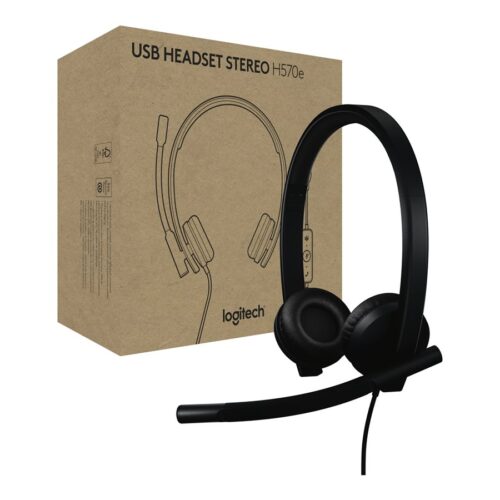 LOGITECH H570e Stereo Teams version Headset Black