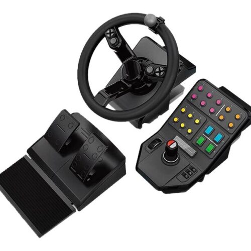 LOGITECH Heavy Equipment G-Series wheel and pedals set wired for PC