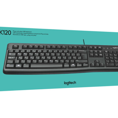 LOGITECH K120 Corded Keyboard black USB (FRA)