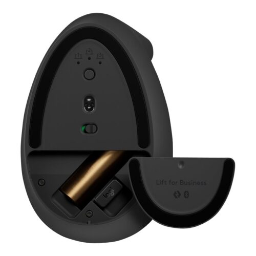 LOGITECH Lift for Business Vertical mouse ergonomic 6 buttons wireless Bluetooth 2.4 GHz Bolt USB receiver graphite